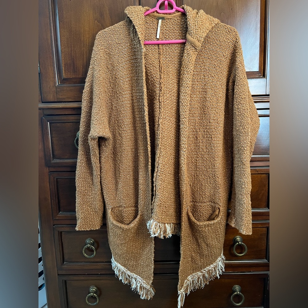 Free People hooded sweater size large